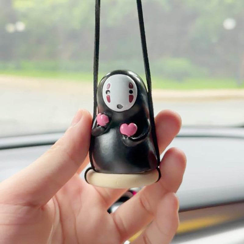 WYJS Anime Car Accessories of No Face Man loving Car Pendant Hanging Swing, for Car Rear View Mirror Accessories - Image 5
